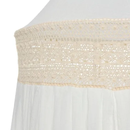 JOLLEIN Baldahin za posteljico 245 cm komarnik Boho Lace Ivory 