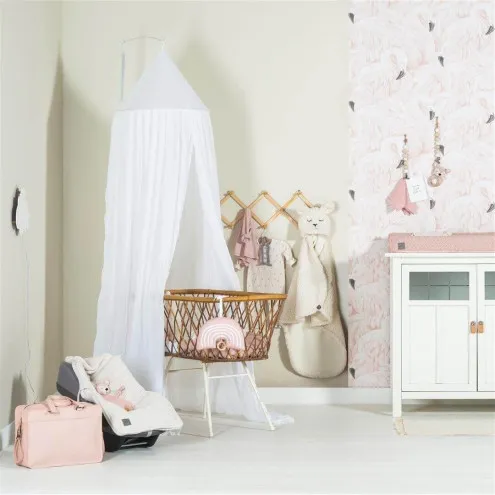 JOLLEIN® Baldahin za posteljico 245 cm, komarnik, white