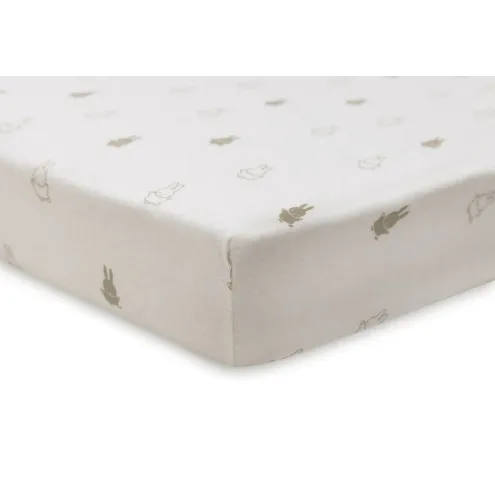 JOLLEIN Napenjalna rjuha Jersey 60x120 cm Happy Miffy Olive Green