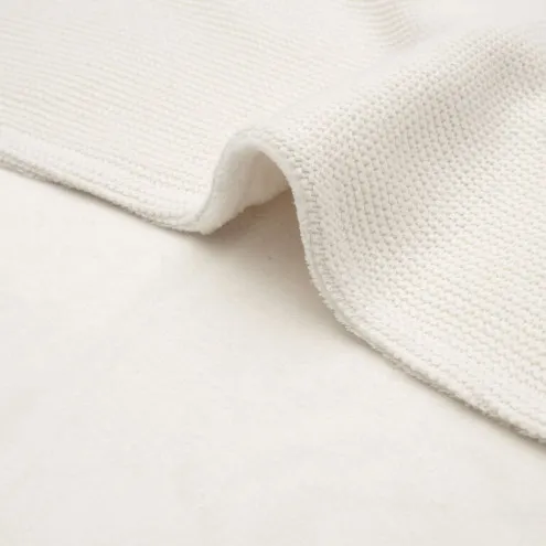 JOLLEIN Odeja za dojenčka 75x100cm Basic Knit Ivory/Coral Fleece 