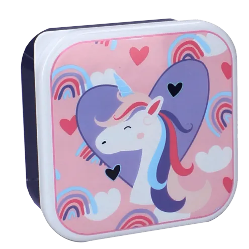 KIDZROOM Posodice za malico Unicorn 3/1