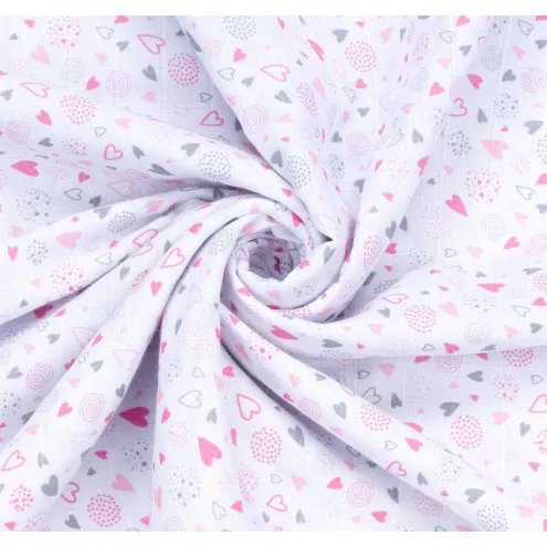MAMO TATO Odejica za dojenčka 80x100 cm Hearts Pink