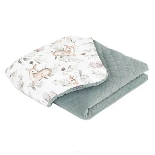 MAMO TATO Otroška odeja z vzglavnikom 75x100 cm Velvet Bambi Olive
