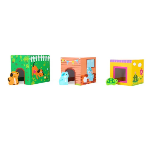 SMALL FOOT Kocke za sestavljanje Stolp Pets